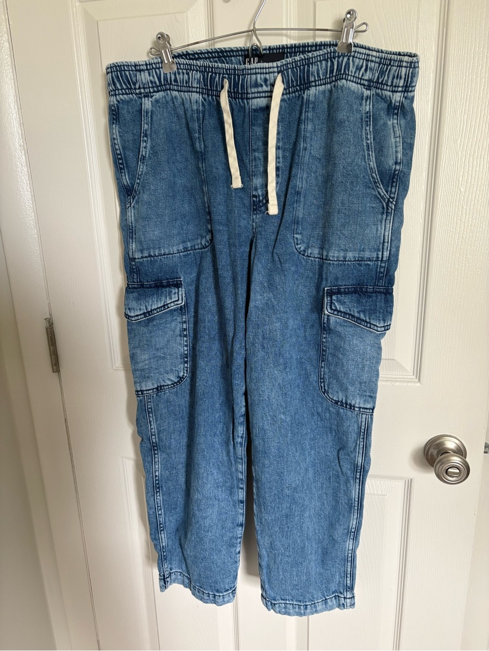 Gap Denim Easy Jean Cargo Jogger Pants, Size large
